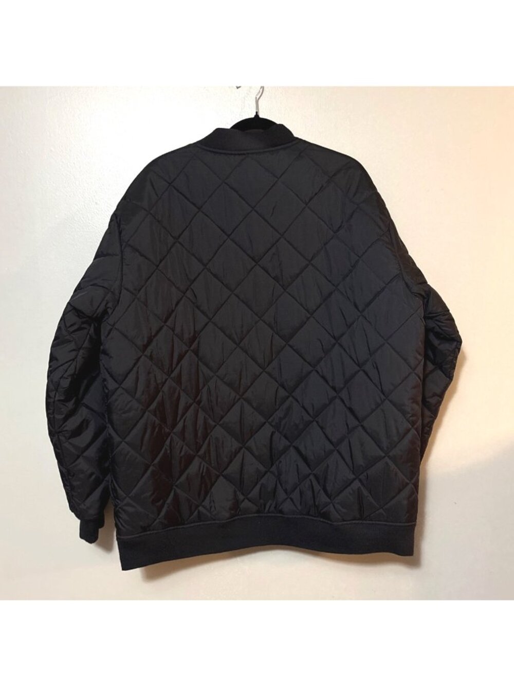Mens Black Quilted Jacket By PHYS.SCI Large Nylon & Polyester Lightweight Design - Picture 5 of 7